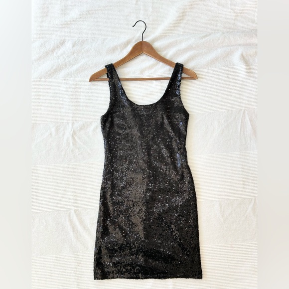 Glitter Sequins Fancy Party Mini Dress - Picture 6 of 11